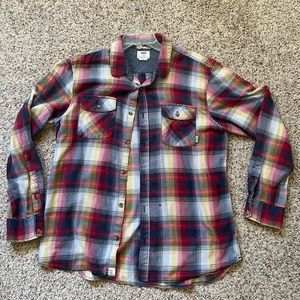 Vans Flannel - black yellow red - LARGE